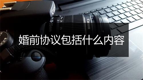 婚前协议包括什么内容