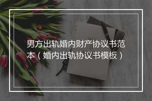 男方出轨婚内财产协议书范本（婚内出轨协议书模板）