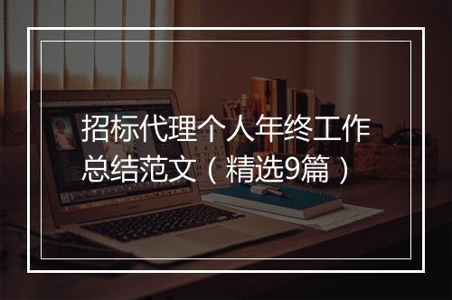招标代理个人年终工作总结范文（精选9篇）