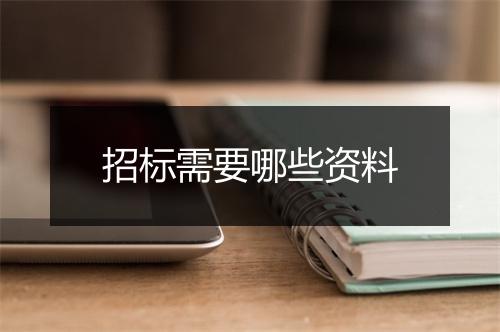 招标需要哪些资料