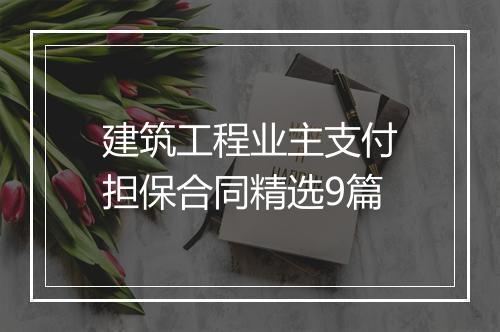 建筑工程业主支付担保合同精选9篇