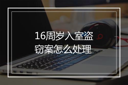 16周岁入室盗窃案怎么处理