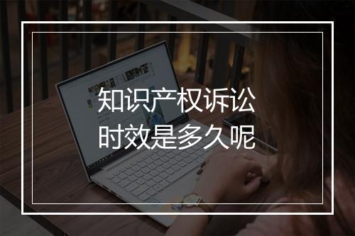 知识产权诉讼时效是多久呢