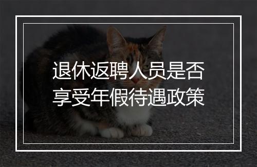 退休返聘人员是否享受年假待遇政策