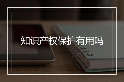知识产权保护有用吗