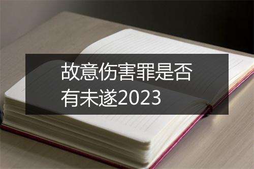 故意伤害罪是否有未遂2023