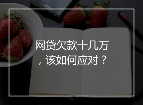 网贷欠款十几万，该如何应对？