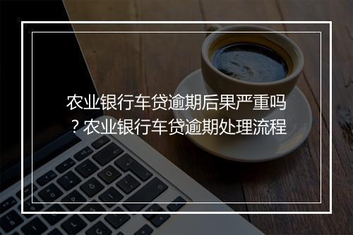 农业银行车贷逾期后果严重吗？农业银行车贷逾期处理流程