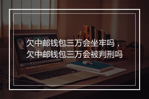 欠中邮钱包三万会坐牢吗，欠中邮钱包三万会被判刑吗