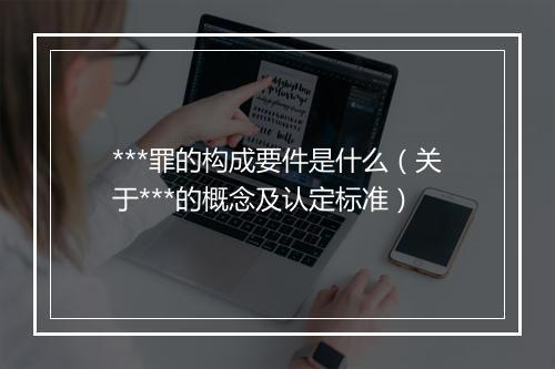 ***罪的构成要件是什么（关于***的概念及认定标准）