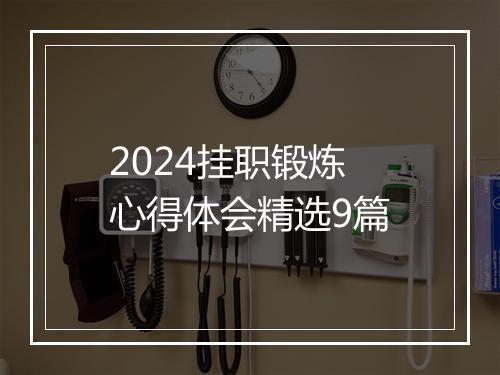2024挂职锻炼心得体会精选9篇