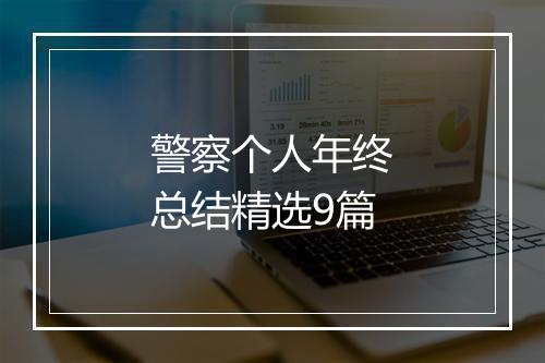 警察个人年终总结精选9篇