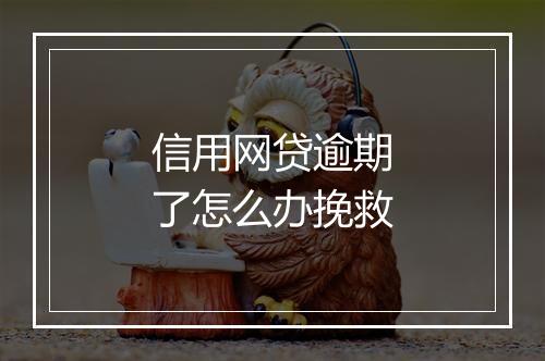信用网贷逾期了怎么办挽救
