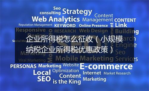 企业所得税怎么征收（小规模纳税企业所得税优惠政策）