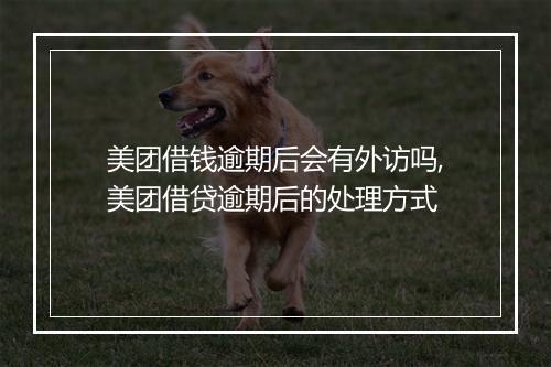 美团借钱逾期后会有外访吗,美团借贷逾期后的处理方式