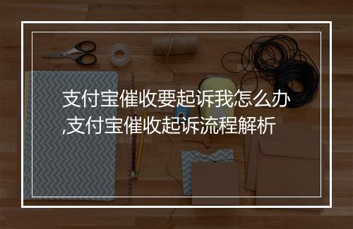支付宝催收要起诉我怎么办,支付宝催收起诉流程解析