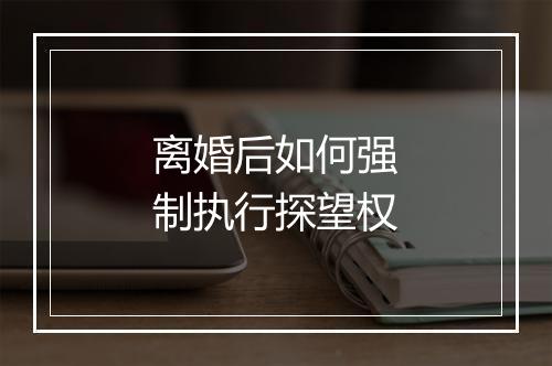 离婚后如何强制执行探望权