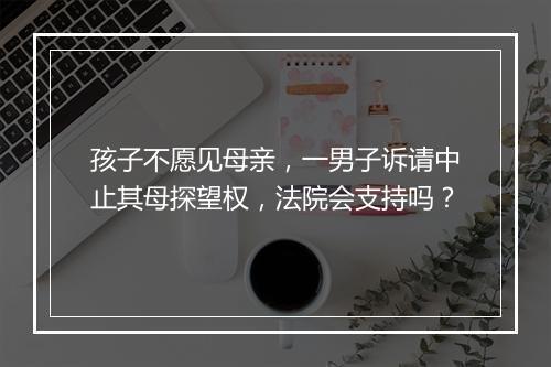 孩子不愿见母亲，一男子诉请中止其母探望权，法院会支持吗？