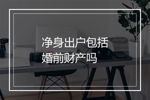净身出户包括婚前财产吗