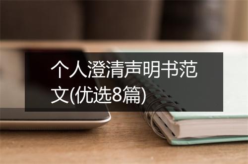 个人澄清声明书范文(优选8篇)