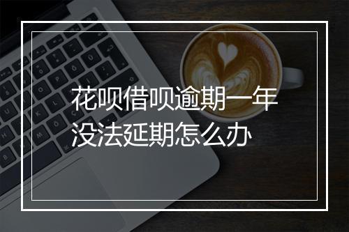花呗借呗逾期一年没法延期怎么办