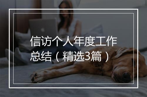 信访个人年度工作总结（精选3篇）