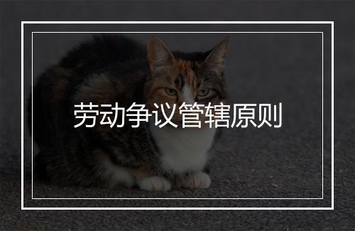 劳动争议管辖原则