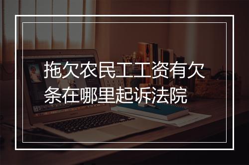 拖欠农民工工资有欠条在哪里起诉法院