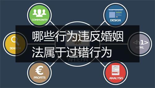 哪些行为违反婚姻法属于过错行为