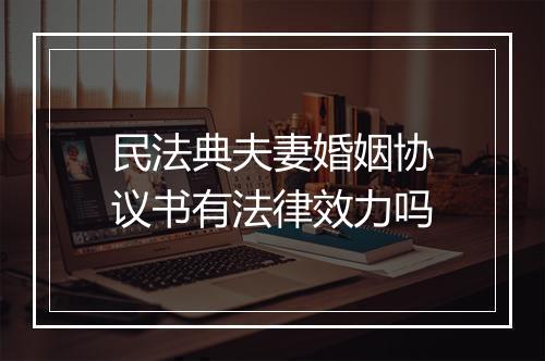 民法典夫妻婚姻协议书有法律效力吗
