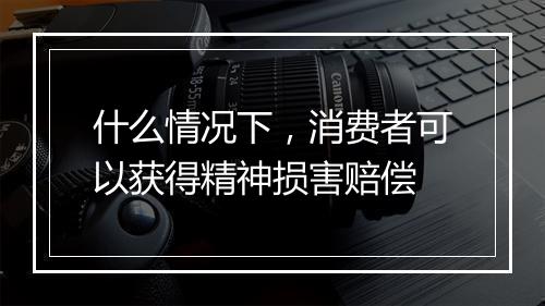 什么情况下，消费者可以获得精神损害赔偿