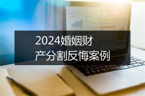2024婚姻财产分割反悔案例