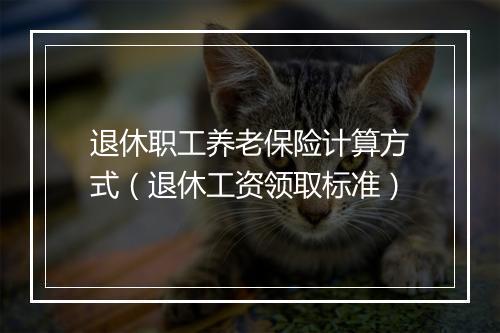 退休职工养老保险计算方式（退休工资领取标准）