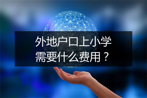 外地户口上小学需要什么费用？