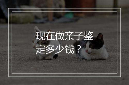 现在做亲子鉴定多少钱？