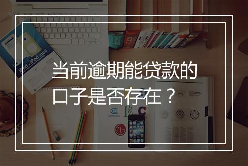 当前逾期能贷款的口子是否存在？
