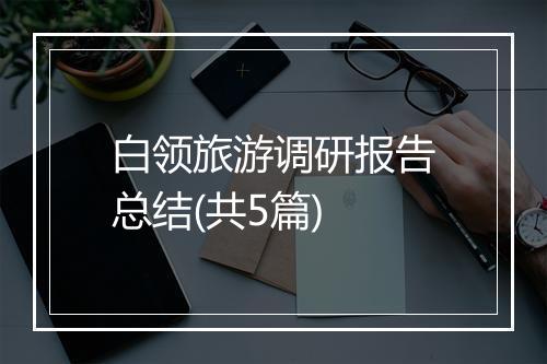 白领旅游调研报告总结(共5篇)