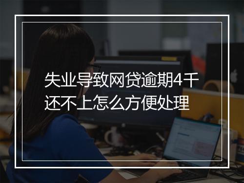 失业导致网贷逾期4千还不上怎么方便处理