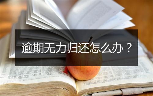 逾期无力归还怎么办？