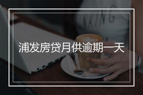 浦发房贷月供逾期一天