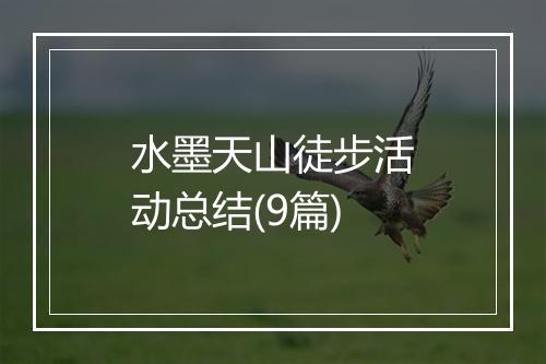 水墨天山徒步活动总结(9篇)