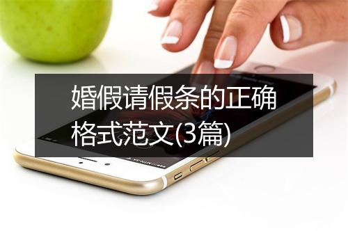 婚假请假条的正确格式范文(3篇)