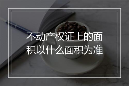 不动产权证上的面积以什么面积为准