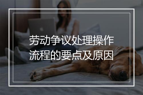 劳动争议处理操作流程的要点及原因