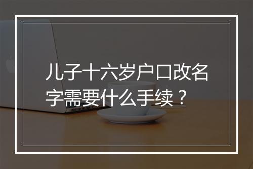 儿子十六岁户口改名字需要什么手续？
