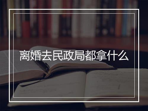 离婚去民政局都拿什么