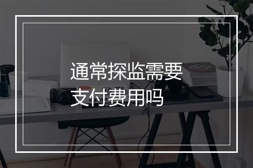 通常探监需要支付费用吗