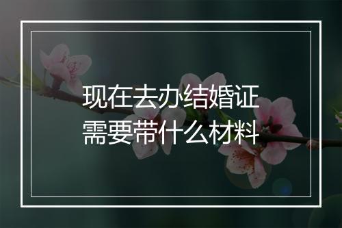 现在去办结婚证需要带什么材料