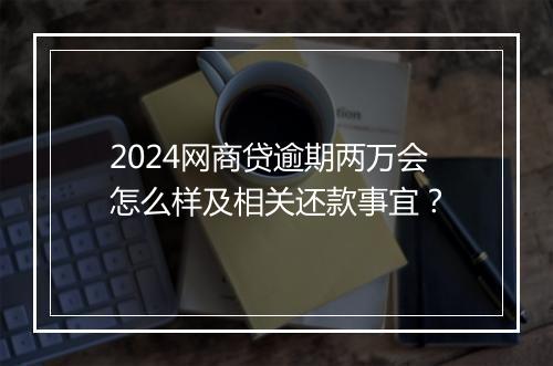 2024网商贷逾期两万会怎么样及相关还款事宜？
