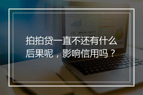 拍拍贷一直不还有什么后果呢，影响信用吗？